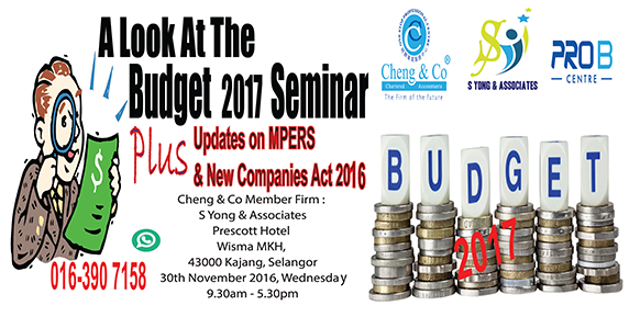 MALAYSIA BUDGET 2017 SEMINAR